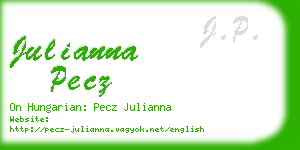julianna pecz business card